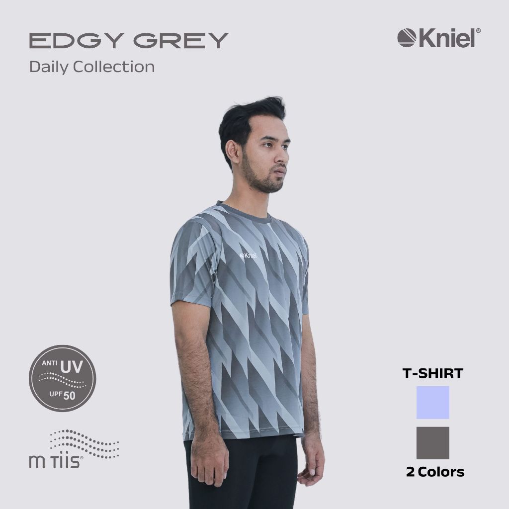 Running Jersey Kniel – Edgy Grey & Lavender Haze (Anti UV) - Detail