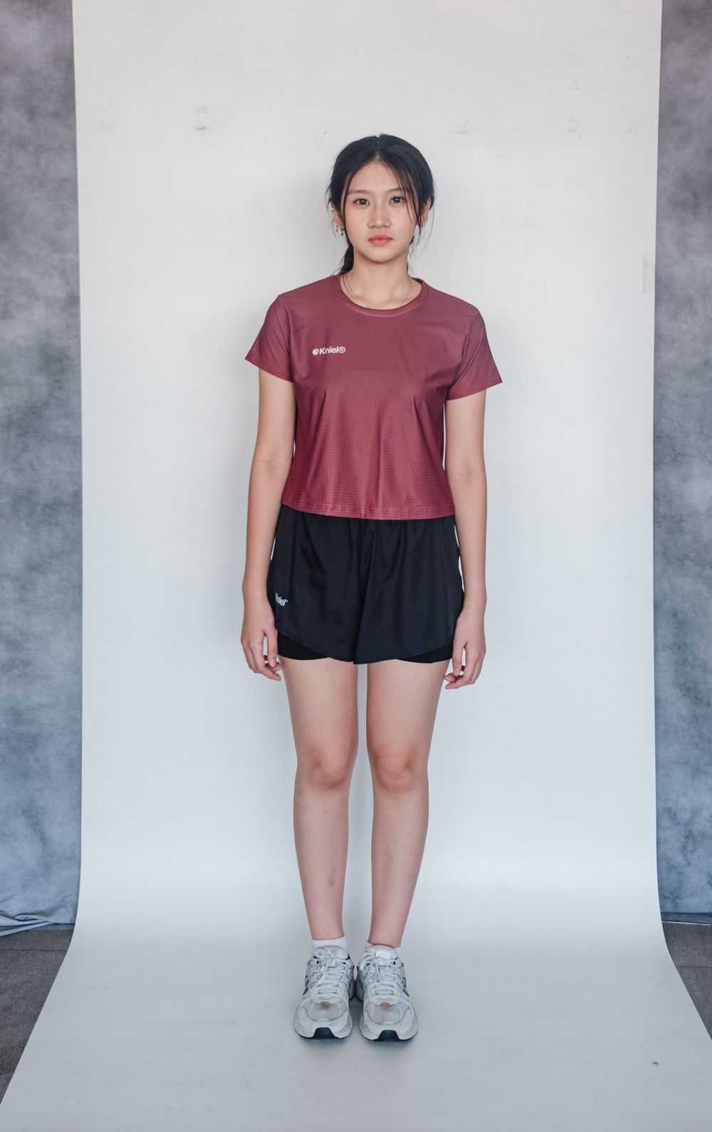 Basic Series [NEW]- Women Crop Top- Running Sports Jersey Kaos Lari Wanita Kniel Anti UV Quick Dry