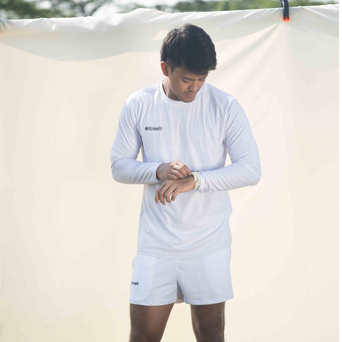 Basic Series [NEW] – Men Long Sleeve – Running Sports Jersey Kaos Lari Pria Kniel Anti UV Quick Dry - Detail