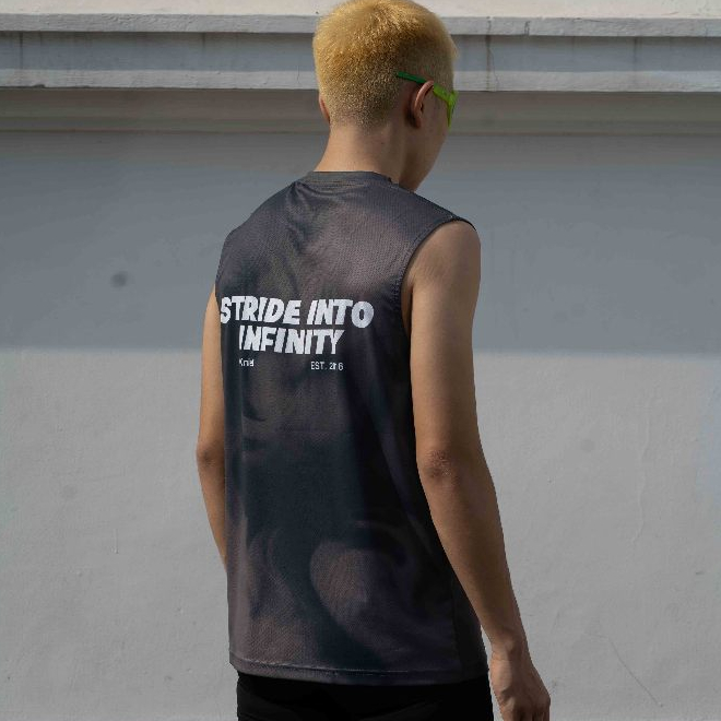 Aerion+ Men Series Sleeveless – Running Jersey Olahraga Kniel - Detail