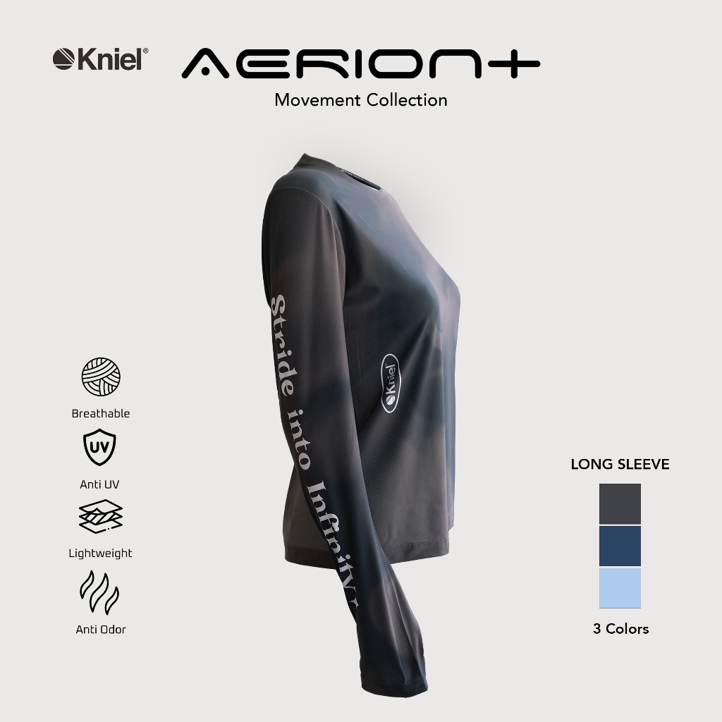 Aerion+ Women Series Long Sleeve – Running Jersey Olahraga Kniel - Detail