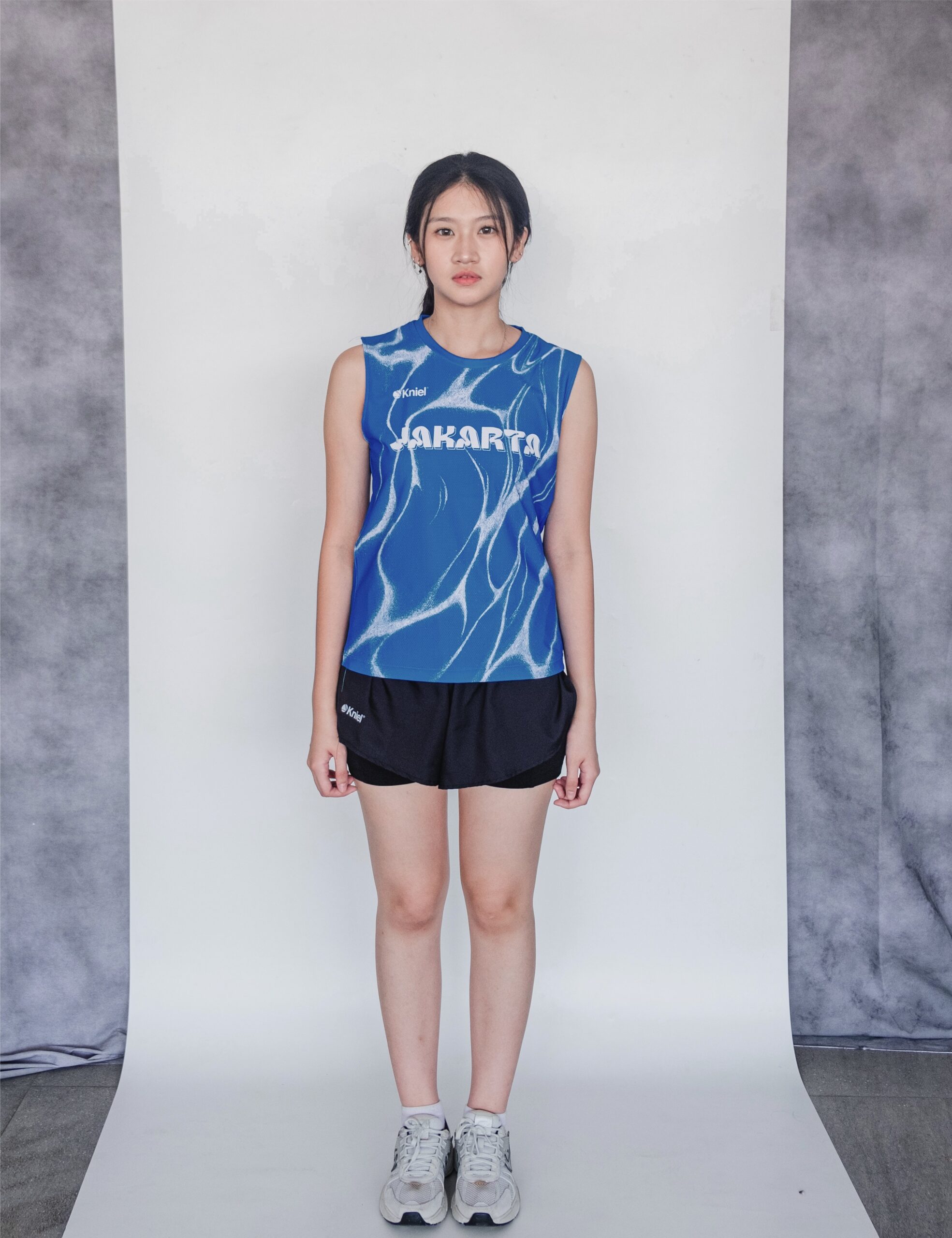 Jakarta Series VOL 02 Ripple blue Sleeveless Women [NEW] – Running Jersey Sleeveless Women - Detail