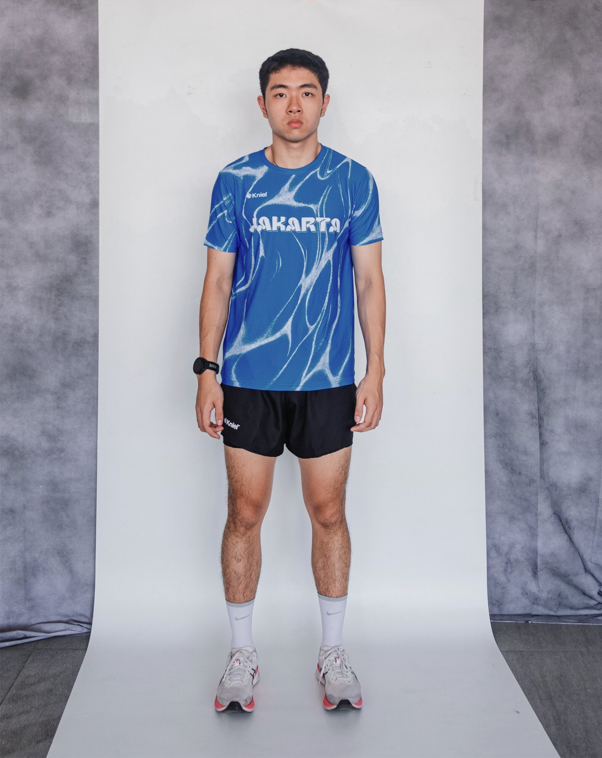 Jakarta Series VOL 02 Ripple blue Shorts Sleeve Men [NEW] – Running Jersey Shorts Sleeve Men